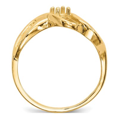 14K Yellow Gold Mother's Ring Mounting – view 2