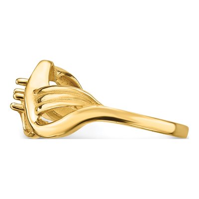 14K Yellow Gold Mother's Ring Mounting – view 3