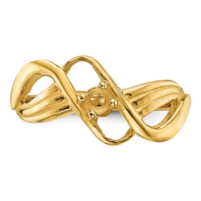 14K Yellow Gold Mother's Ring Mounting – view 4