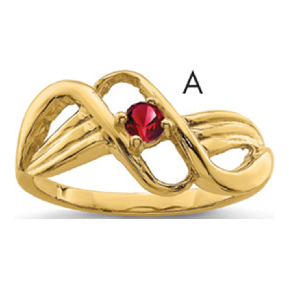 14K Yellow Gold Mother's Ring