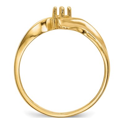 14K Yellow Gold 3-Stone Mother's Ring Mounting – view 8