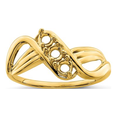 14K Yellow Gold 3-Stone Mother's Ring – view 7