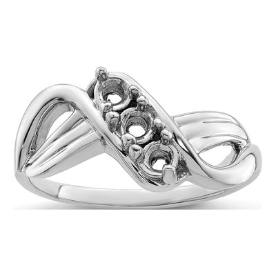 Sterling Silver Personalized 3-Stone Mother's Ring – view 7