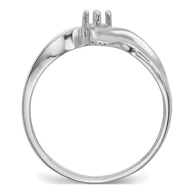 14K White Gold 3-Stone Mother's Ring Mounting – view 2