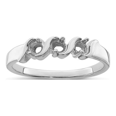 Sterling Silver or 14K White Gold Personalized Family Ring Mounting – view 7