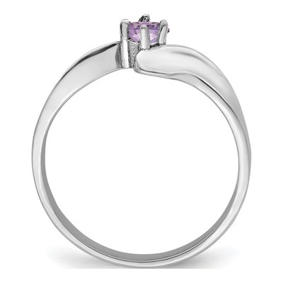 14K White Gold 1-Stone Mother's Ring Mounting – view 3
