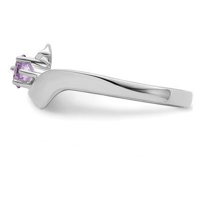 14K White Gold 1-Stone Mother's Ring Mounting – view 4