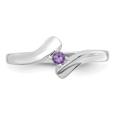 14K White Gold 1-Stone Mother's Ring Mounting – view 5