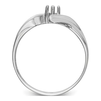 14K White Gold 1-Stone Mother's Ring Mounting – view 7