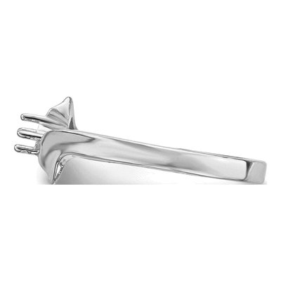 14K White Gold 1-Stone Mother's Ring Mounting – view 8