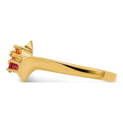 14K Yellow Gold 2-Stone Mother's Ring Mounting – view 4