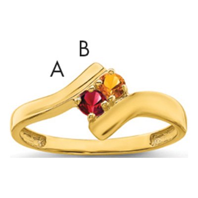 14K Yellow Gold Personalized Family Ring