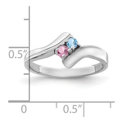 Sterling Silver or 14K White Gold Family Ring – view 6