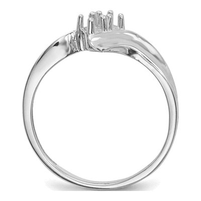 14K White Gold 2-Stone Mother's Ring Mounting – view 7