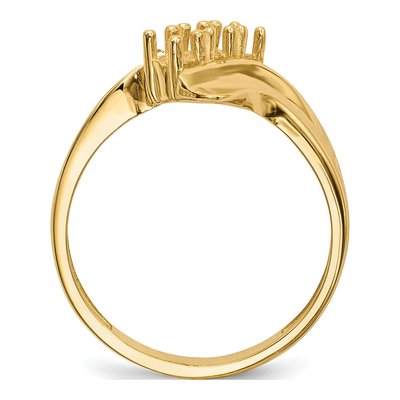 14K Yellow Gold 3-Stone Mother's Ring Mounting – view 6