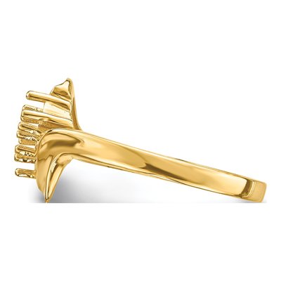 14K Yellow Gold 3-Stone Mother's Ring Mounting – view 7