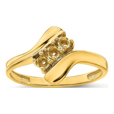14K Yellow Gold 3-Stone Personalized Mother's Ring – view 7