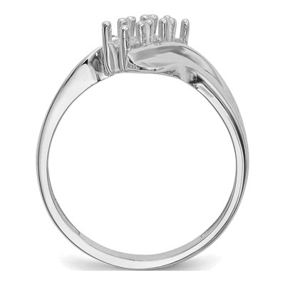 14K White Gold 3-Stone Mother's Ring Mounting – view 2