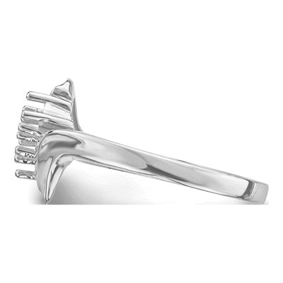 14K White Gold 3-Stone Mother's Ring Mounting – view 3