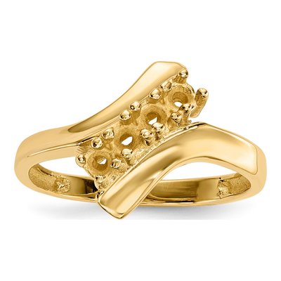 14K Yellow Gold 4-Stone Mother's Ring Mounting – view 7
