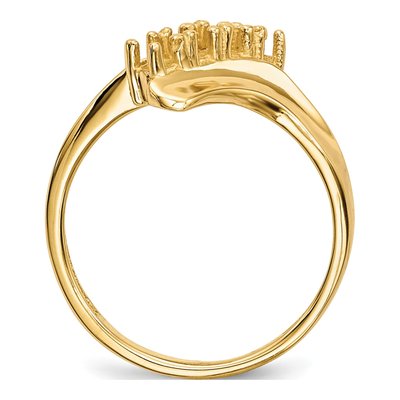 14K Yellow Gold 4-Stone Mother's Ring Mounting – view 8