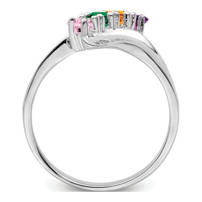 Sterling Silver 4-Stone Mother's Ring – view 8