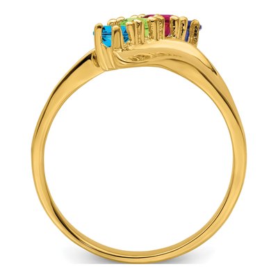 14K Yellow Gold Custom Family Ring – view 3