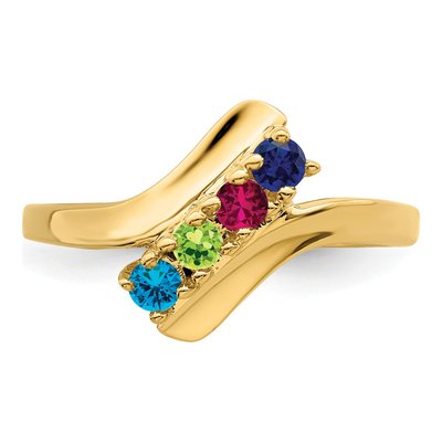 14K Yellow Gold Custom Family Ring – view 5