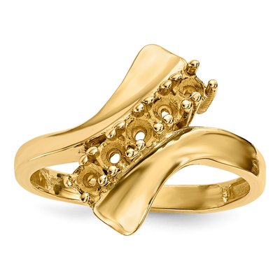 14K Yellow Gold 5-Stone Mother's Ring Mounting – view 6