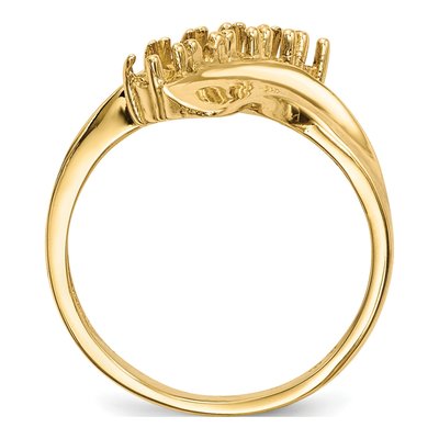 14K Yellow Gold 5-Stone Mother's Ring Mounting – view 8