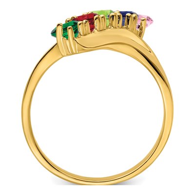 14K Yellow Gold 5-Stone Mother's Ring – view 3