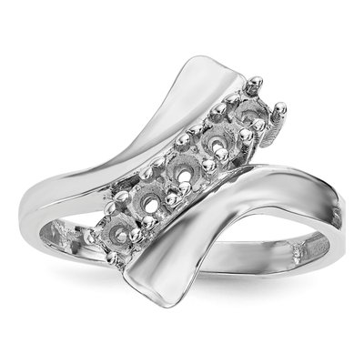 14K White Gold 5-Stone Mother's Ring Mounting – view 7