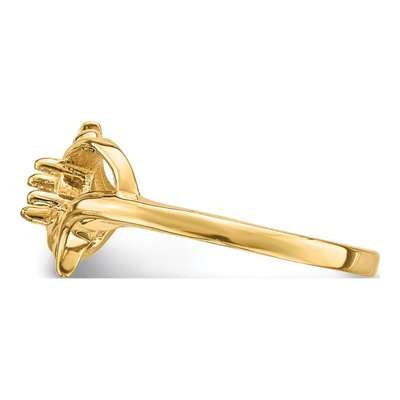 14K Yellow Gold 1-Stone Mother's Ring Mounting – view 3
