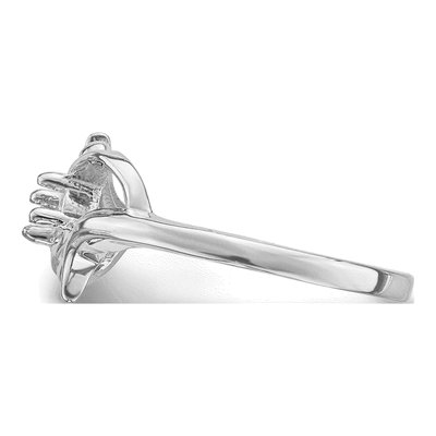 14K White Gold 1-Stone Mother's Ring Mounting – view 3