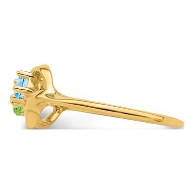 14K Yellow Gold 2-Stone Mother's Ring Mounting – view 5