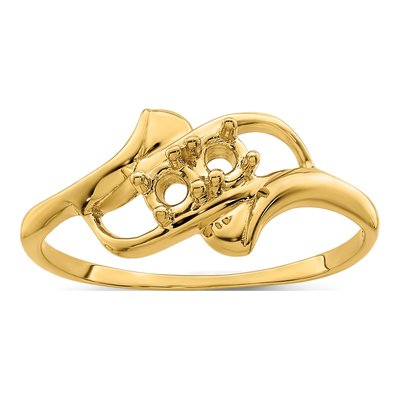 14K Yellow Gold 2-Stone Mother's Ring – view 7