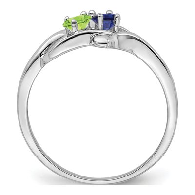 Sterling Silver 2-Stone Mother's Ring – view 3