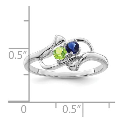 Sterling Silver 2-Stone Mother's Ring – view 6