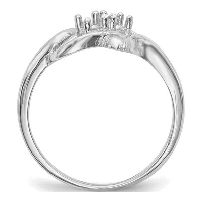 14K White Gold 2-Stone Mother's Ring Mounting – view 8