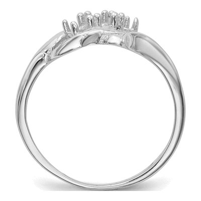 14K White Gold 3-Stone Mother's Ring Mounting – view 8