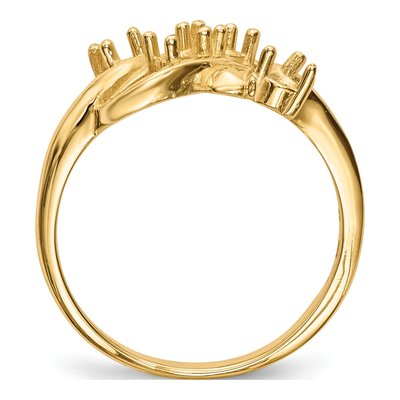 14K Yellow Gold 4-Stone Mother's Ring Mounting – view 8