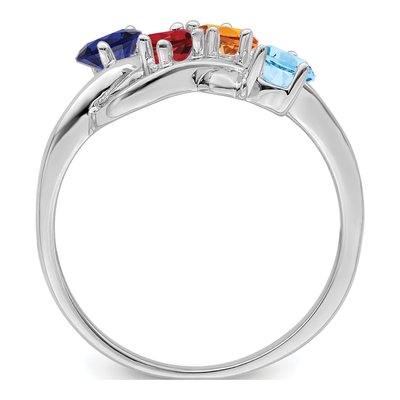 Sterling Silver 4-Stone Mother's Ring – view 3