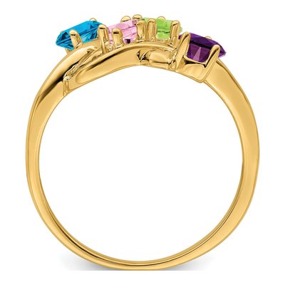 14K Yellow Gold Personalized Family Ring – view 3