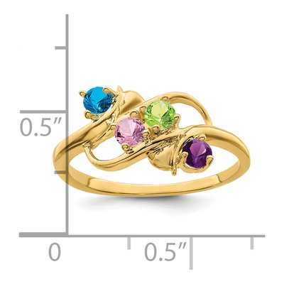 14K Yellow Gold Personalized Family Ring – view 6