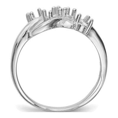 14K White Gold 4-Stone Mother's Ring Mounting – view 8