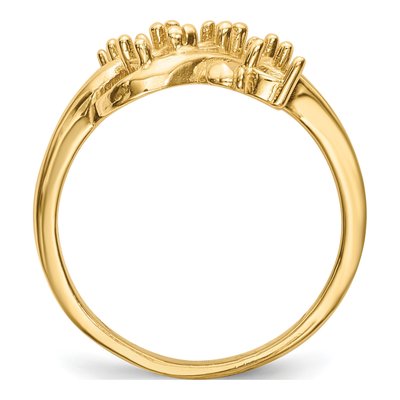 14K Yellow Gold 5-Stone Mother's Ring Mounting – view 8