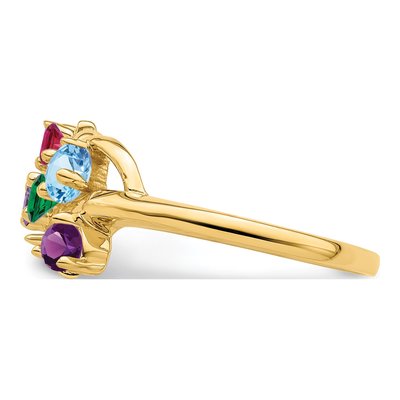 14K Yellow Gold 5-Stone Mother's Ring – view 4