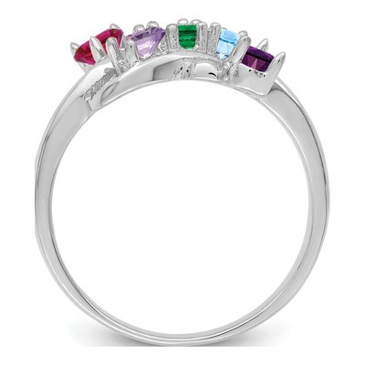 Sterling Silver 5-Stone Mother's Ring – view 3