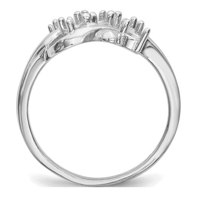 14K White Gold 5-Stone Mother's Ring Mounting – view 6
