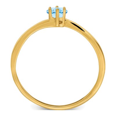 14K Yellow Gold 1-Stone Mother's Ring Mounting – view 3